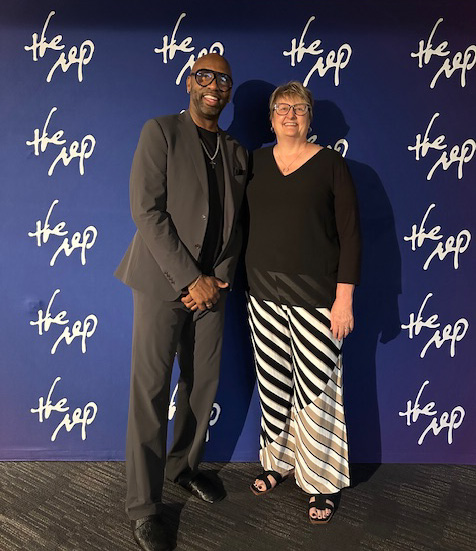 Julie States with a fellow attendee at The Rep